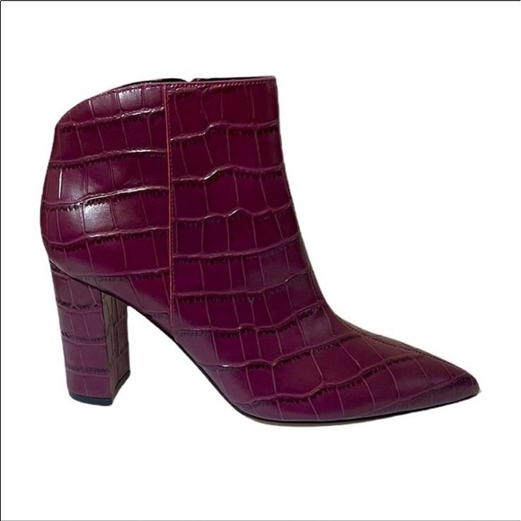 🌟NWOB🌟 Marc Fisher Women’s Unno Purple Crocodile Leather Bootie Sz. 9 - Picture 4 of 8